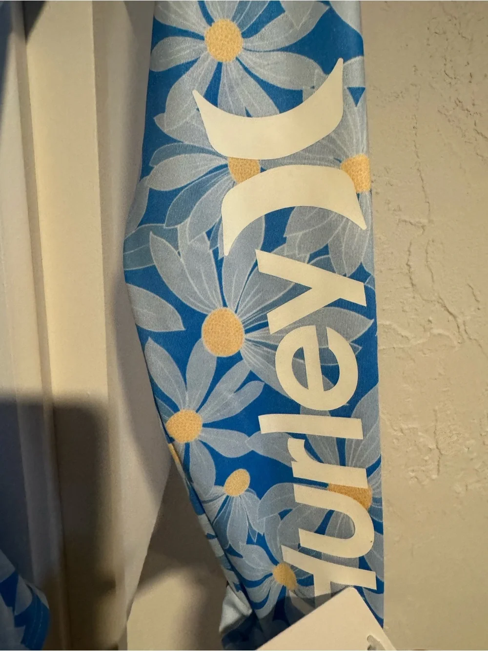 NWT Hurley Blue Floral Long-Sleeve surf Swimsuit small